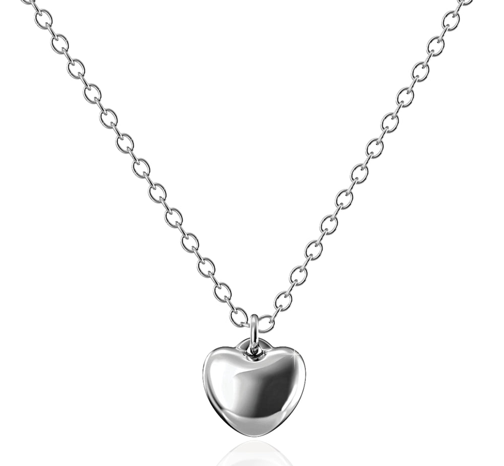 Silver Forever Lockets Heart Pendant Necklace