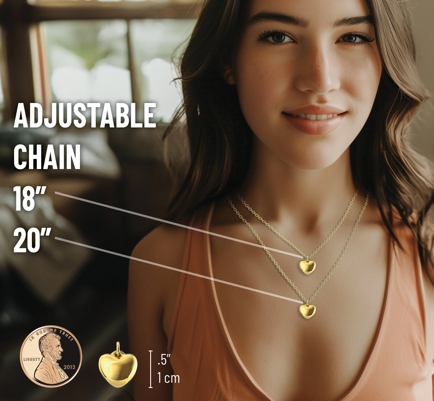 
                  
                    Gold Forever Lockets 14K Gold Plated Heart Pendant Necklace
                  
                