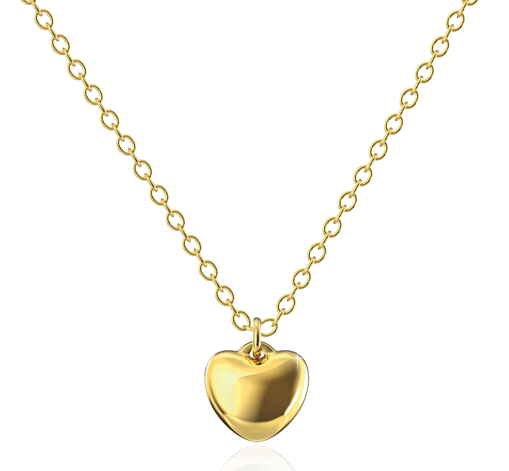 Gold Forever Lockets 14K Gold Plated Heart Pendant Necklace