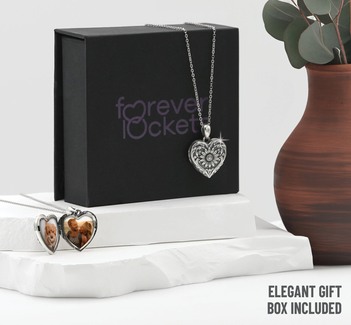
                  
                    Sunflower S925 Sterling Silver Heart Locket Necklace
                  
                