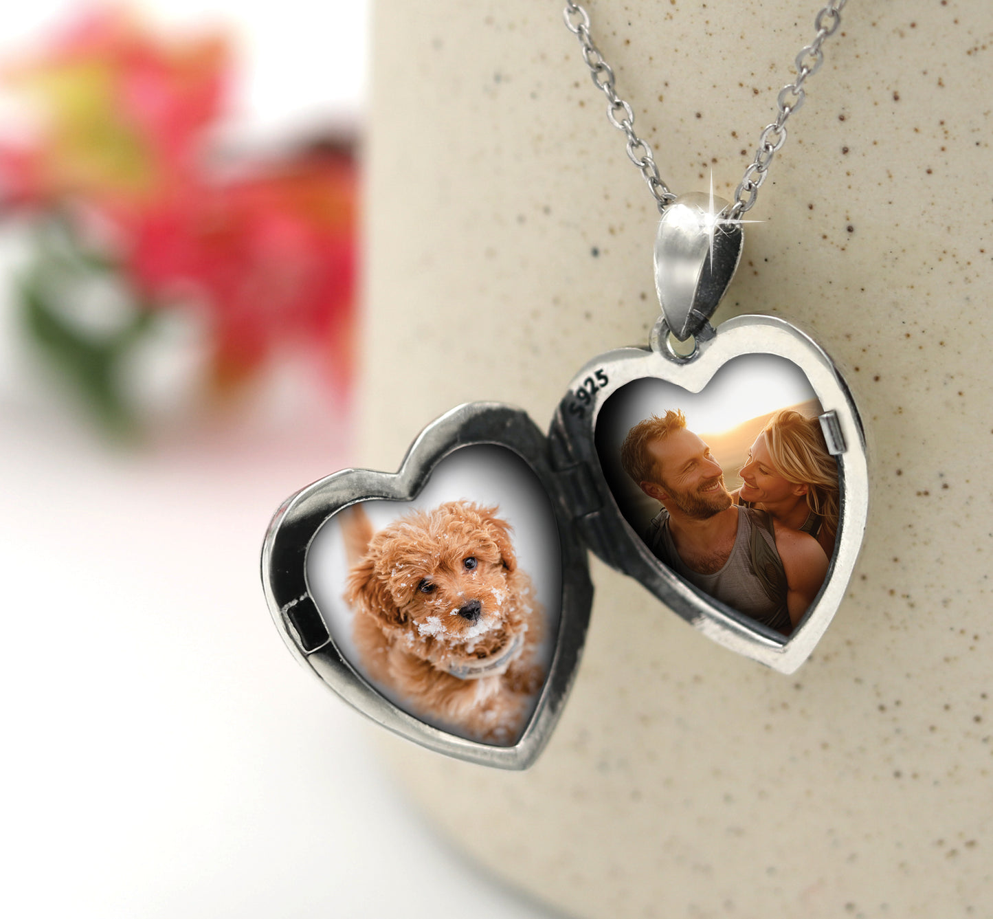 
                  
                    Sunflower S925 Sterling Silver Heart Locket Necklace
                  
                